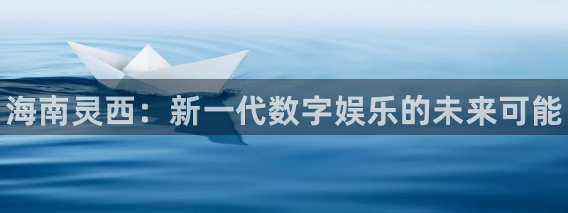 新城平台代理注册流程：海南灵西：新一代数字娱乐的未来可能